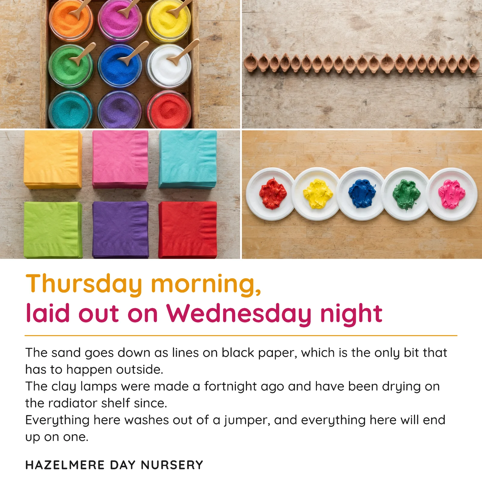 Nursery Diwali Morning Facebook Post — 1:1 Facebook post template