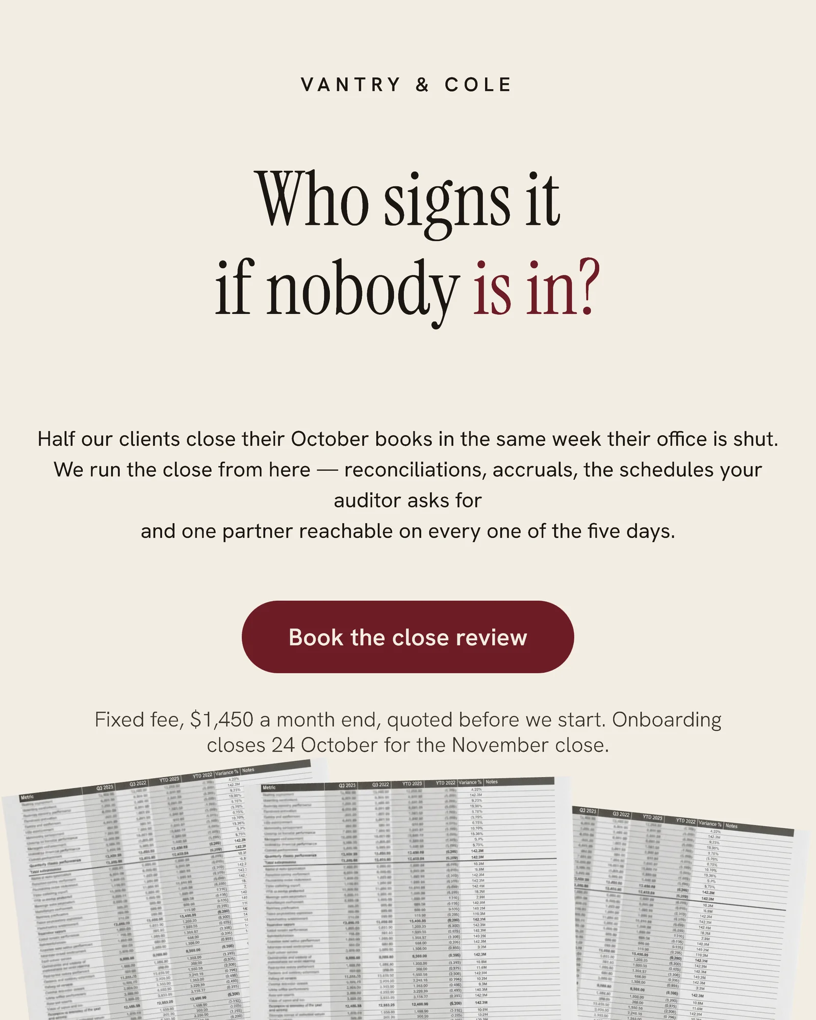 Bone Oxblood Centred Question Accounting Diwali Close LinkedIn Ad — 4:5 LinkedIn ad template