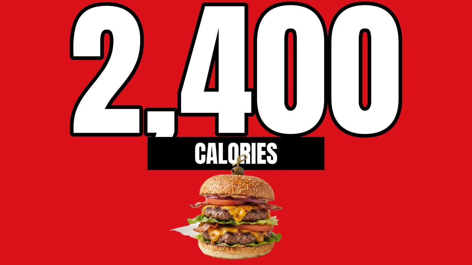 Calorie Count YouTube Thumbnail — 16:9 Youtube thumbnail template