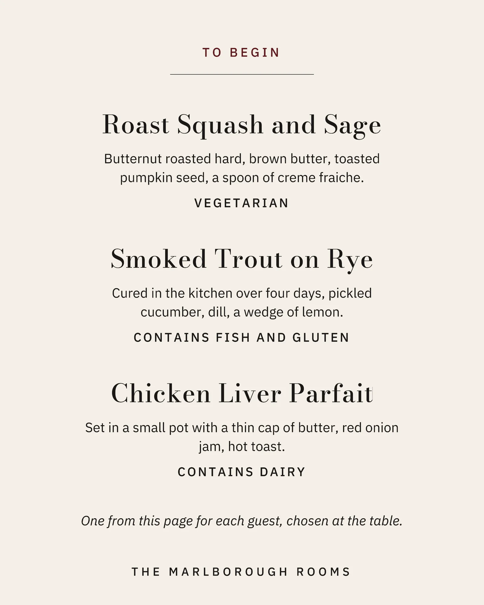 Ivory Serif Menu Card Restaurant Thanksgiving Prix Fixe Facebook Carousel — 5-panel Facebook carousel carousel template, page 2 of 5