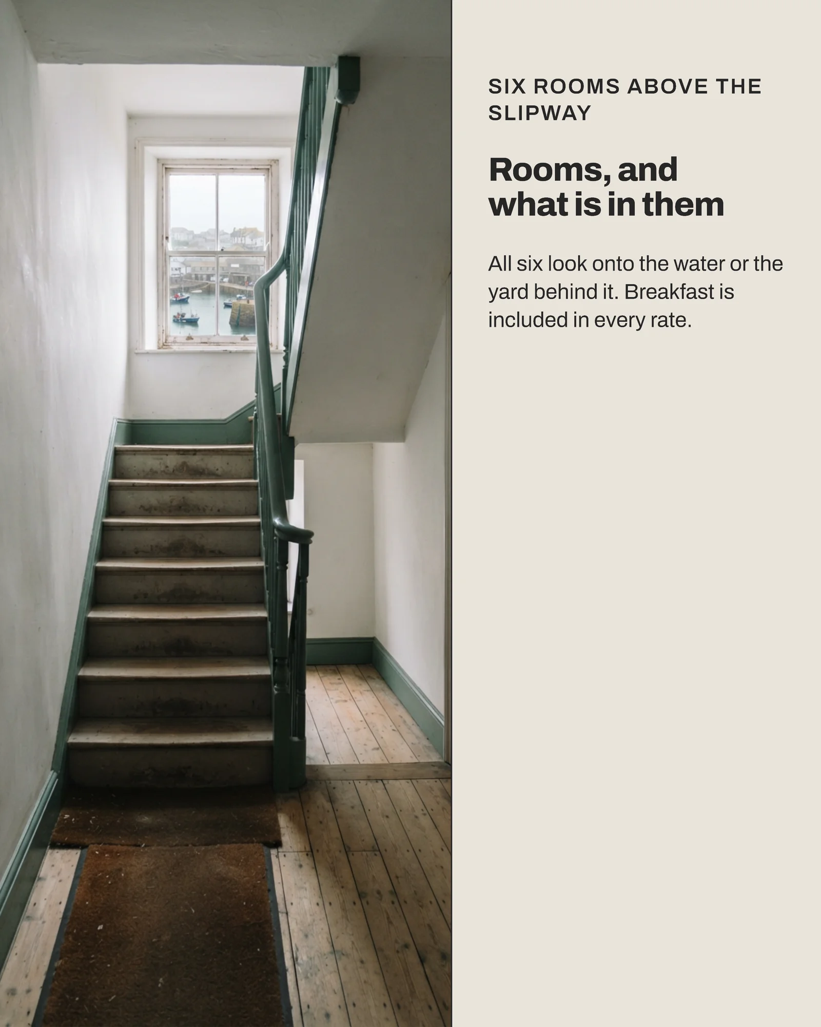 Harbour Guesthouse Room Types Instagram Carousel — 5-panel Instagram carousel carousel template, page 1 of 5