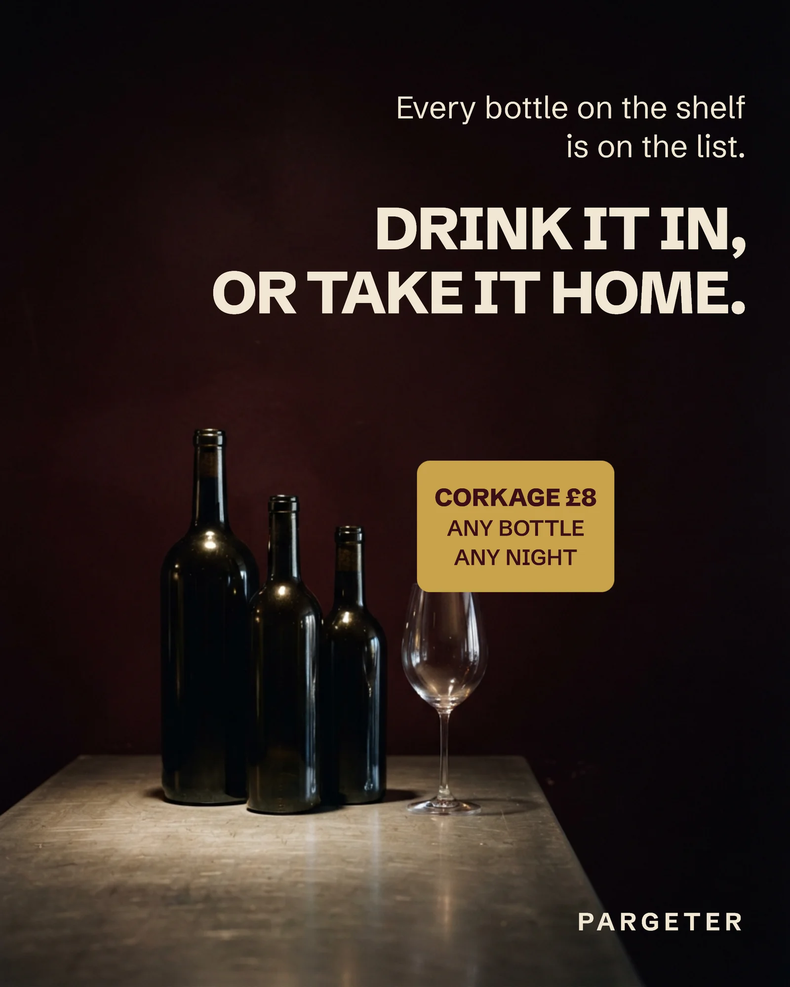 Burgundy bar still life — 4:5 Instagram ad template