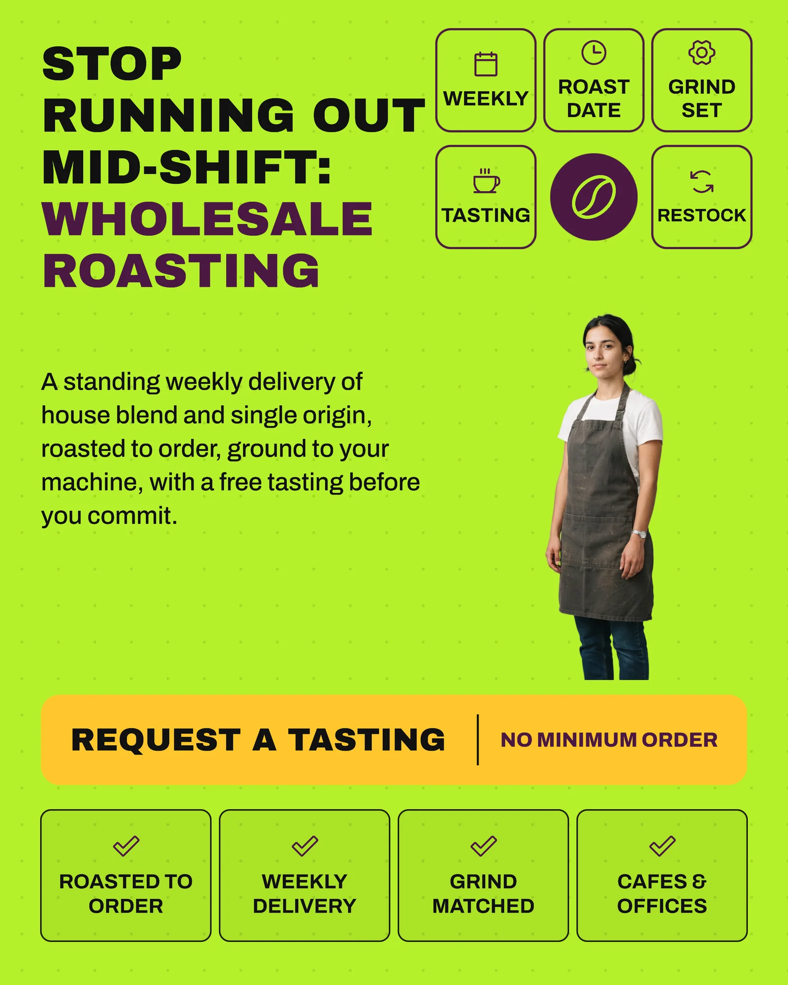 Lime Icon Cluster Wholesale Coffee Instagram Ad — 4:5 Instagram ad template