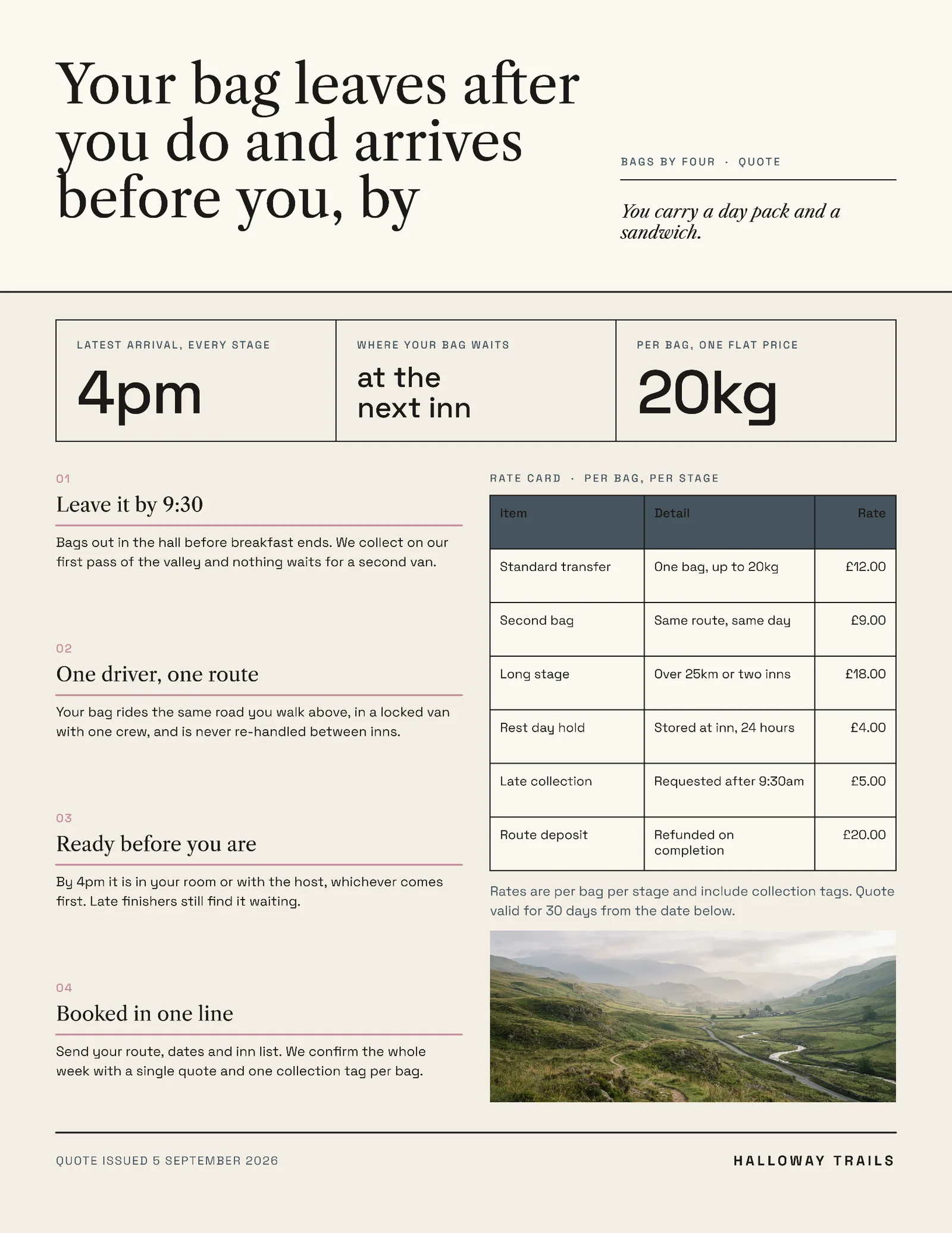 Bags By Four Quote — 2-page Quote template, page 2 of 2