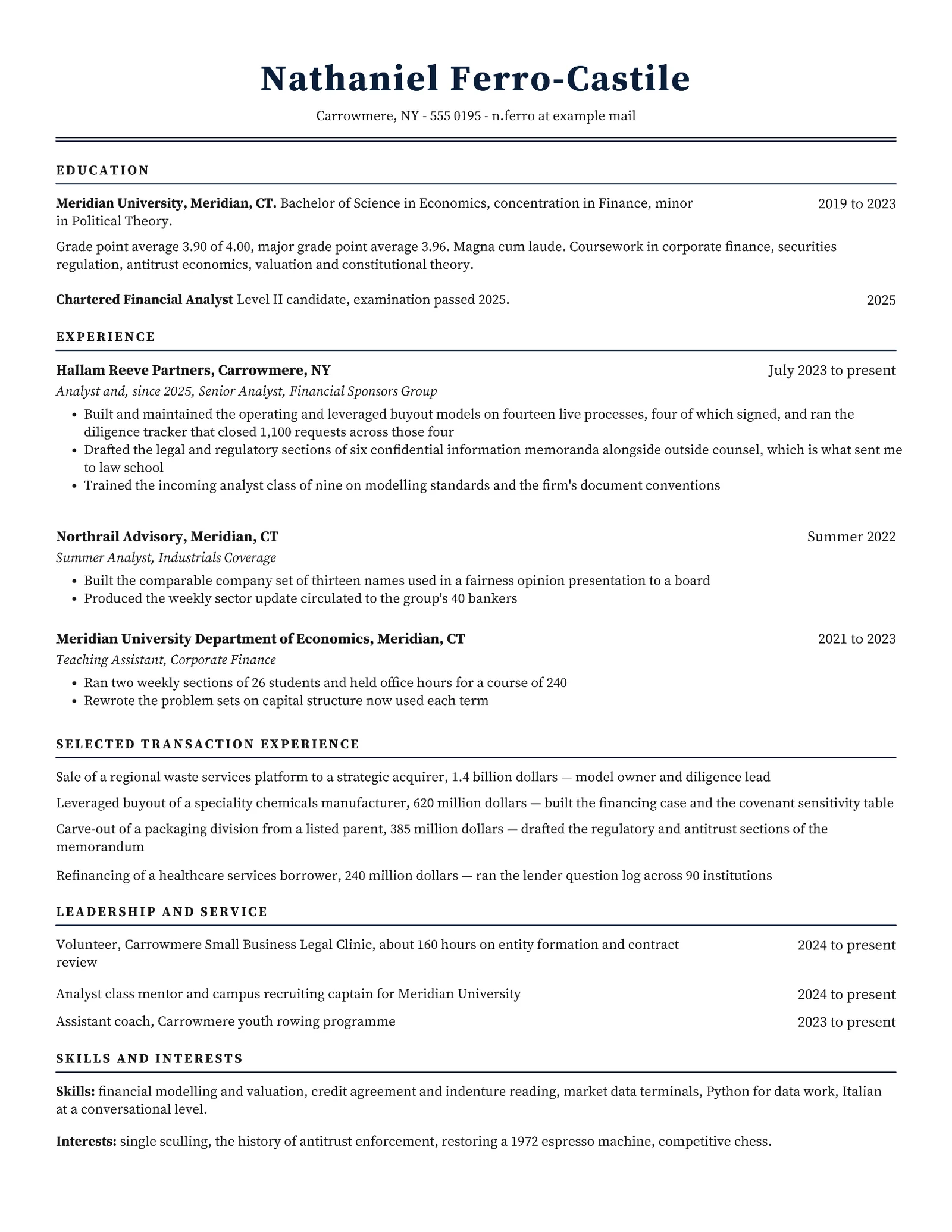 Investment Banking Analyst Law School Resume — Letter Resume template