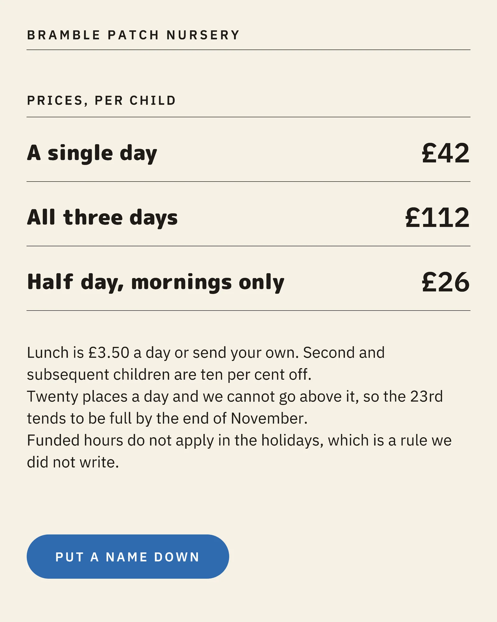 Cream Tomato Day Plan Nursery Christmas Holiday Club Facebook Carousel — 5-panel Facebook carousel carousel template, page 5 of 5