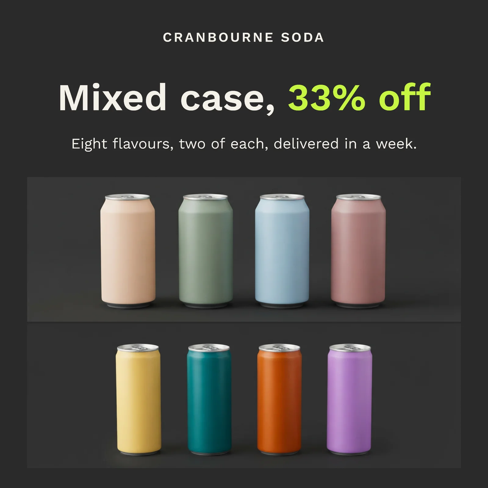 Charcoal can grid offer — 1:1 Instagram ad template