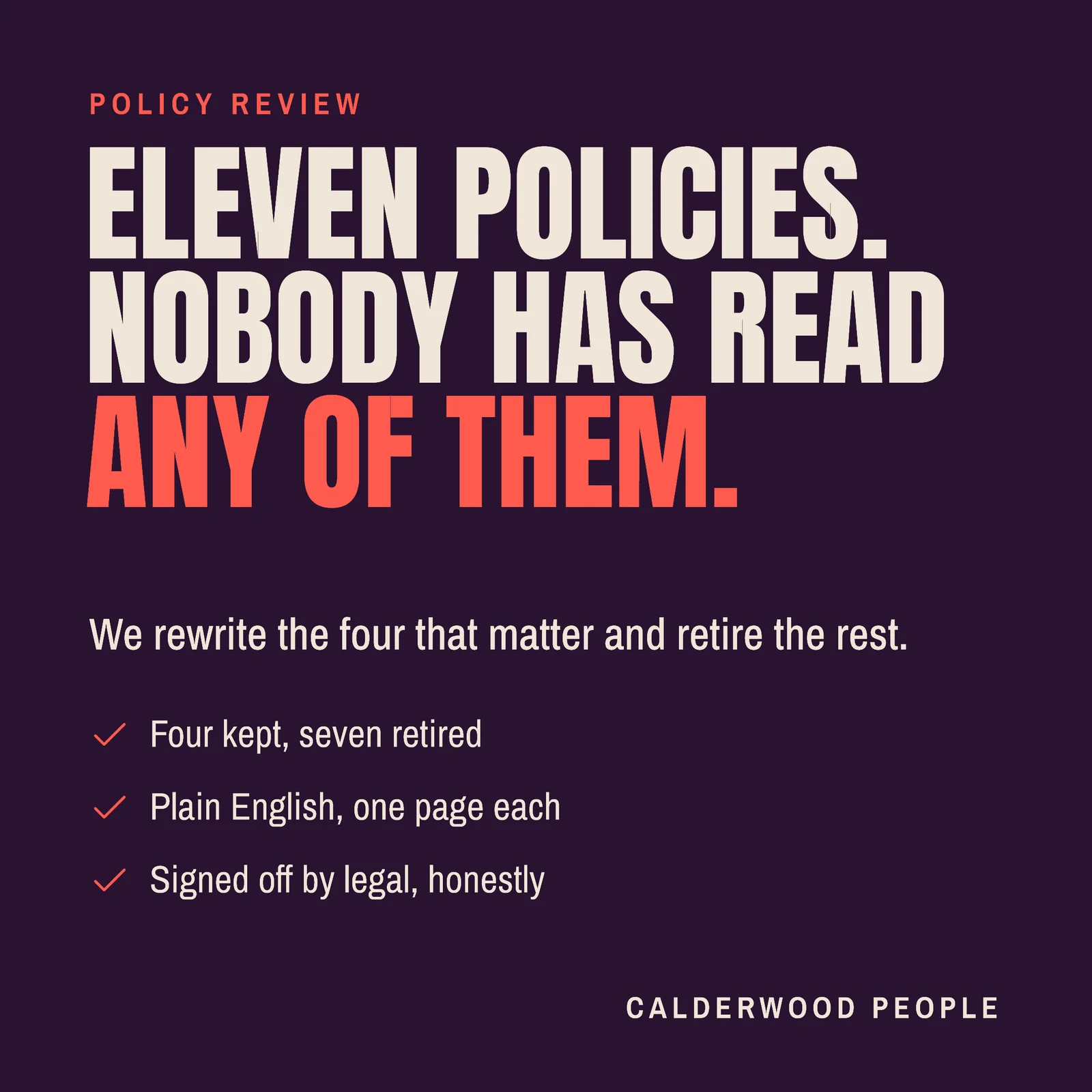 Eleven Policies Instagram Ad — 1:1 Instagram ad template