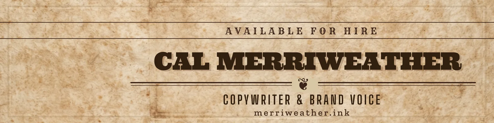 Letterpress woodtype banner — 4:1 LinkedIn banner template
