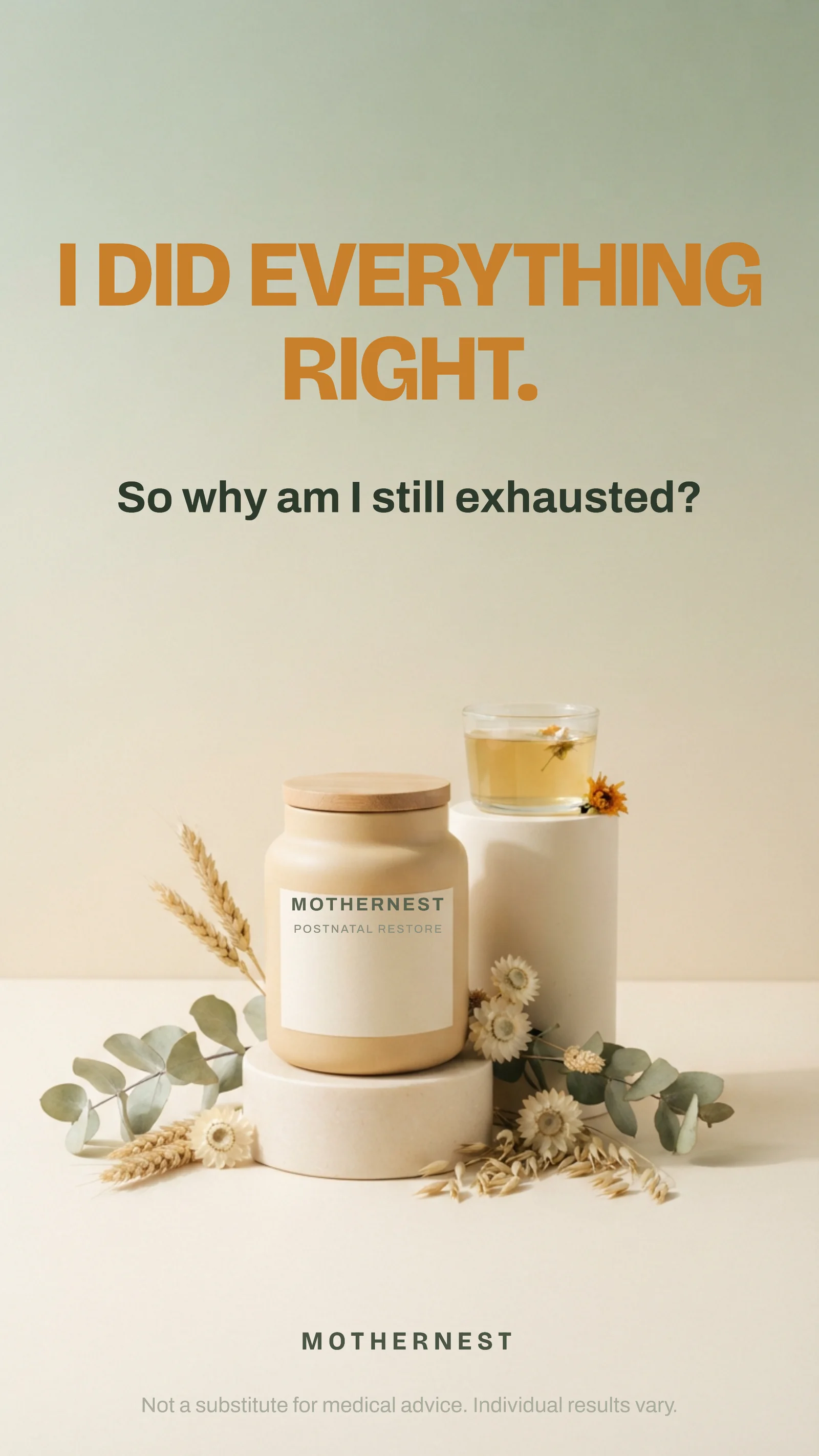 Sage still life persona ad — 9:16 Instagram ad template