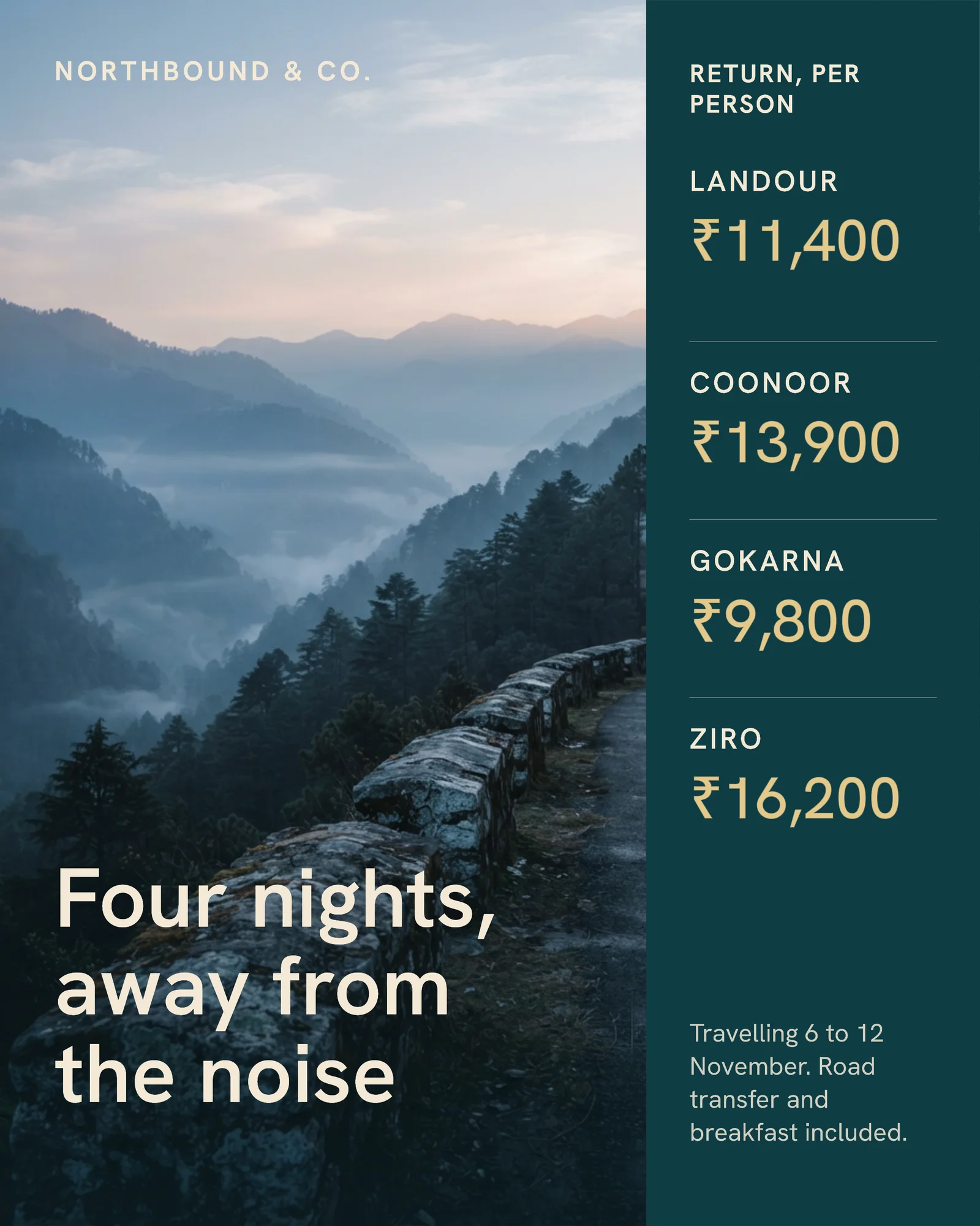 Diwali Break Fares Travel Instagram Ad — 4:5 Instagram ad template