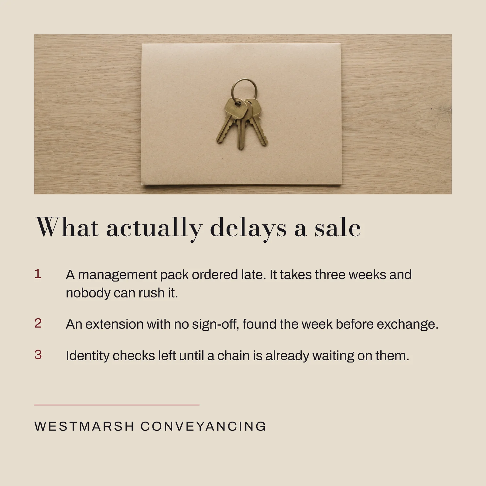 Stone Inset Numbered Note Conveyancing Instagram Post — 1:1 Instagram post template