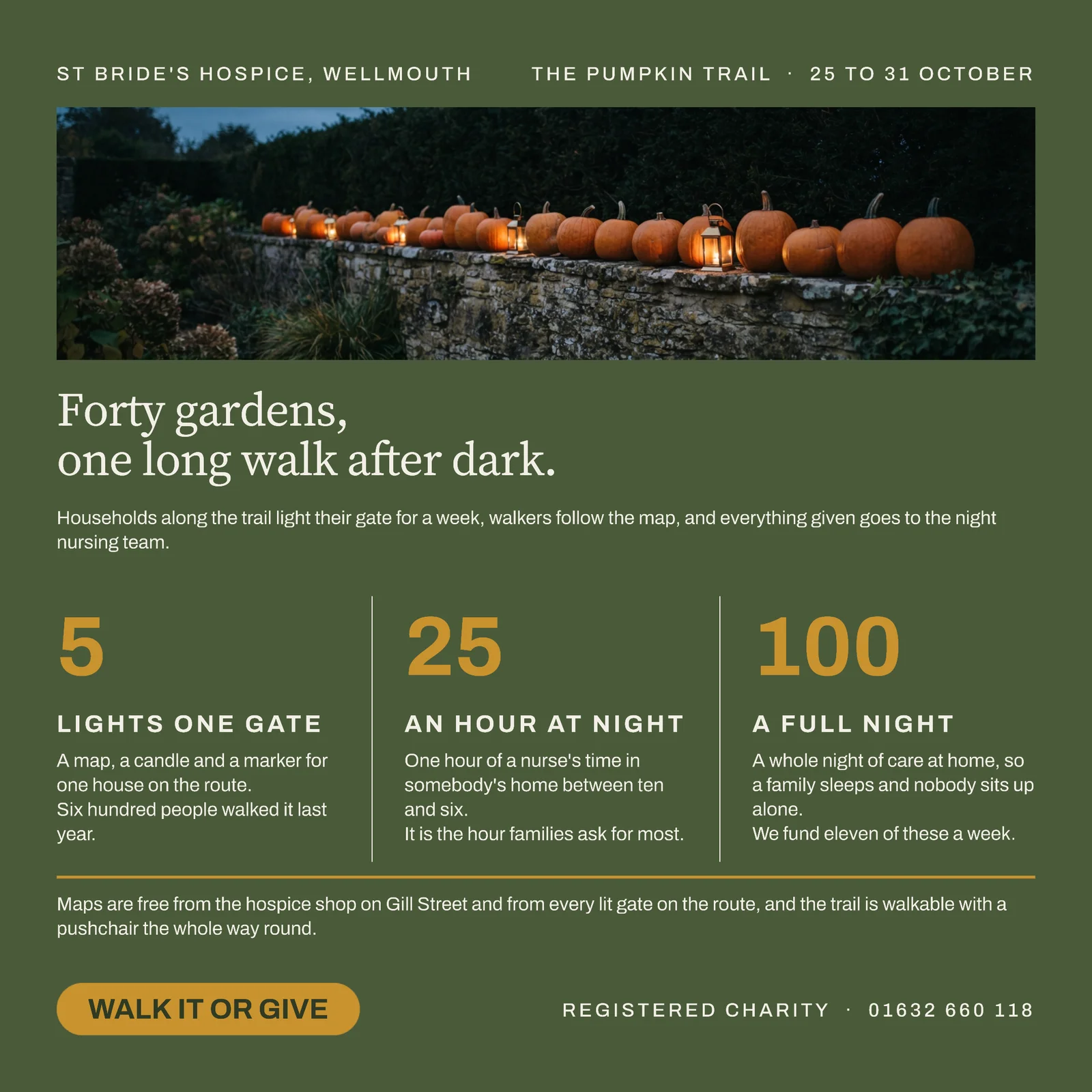 Moss Giving Ladder Hospice Pumpkin Trail Facebook Ad — 1:1 Facebook ad template