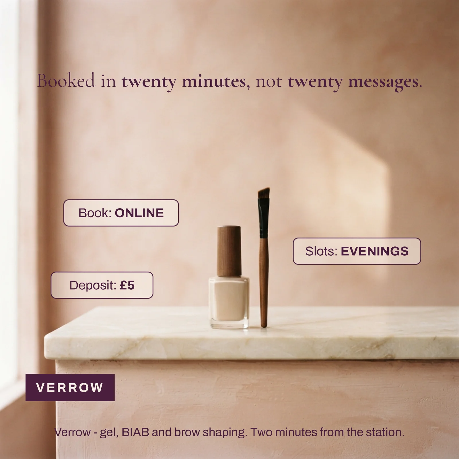 Salon in-situ callouts — 1:1 Instagram ad template