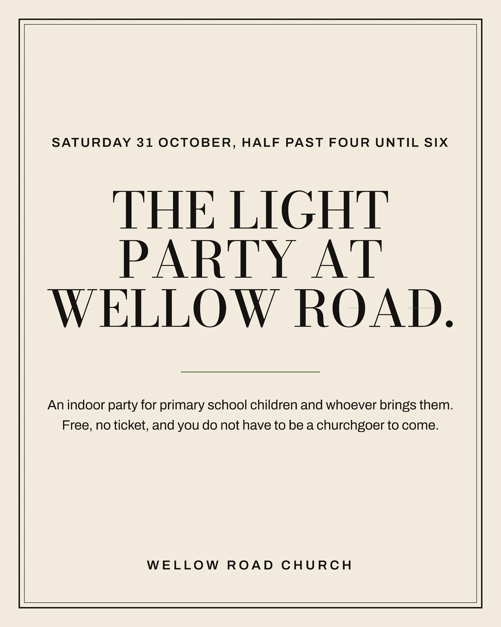 Bone Window Card Parish Light Party Facebook Carousel — 4-panel Facebook carousel carousel template, page 1 of 4