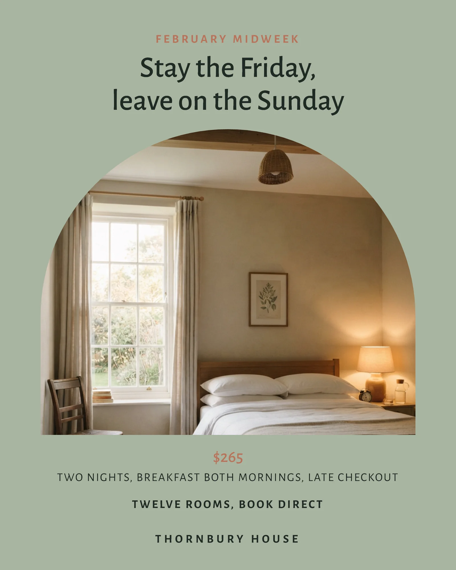 Valentine's Overnight Package Hotel Facebook Ad — 4:5 Facebook ad template