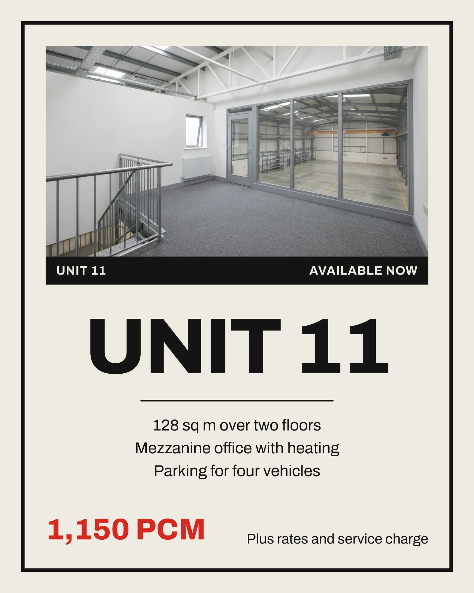 Workshop Units To Let Window Card Facebook Carousel — 5-panel Instagram carousel carousel template, page 4 of 5