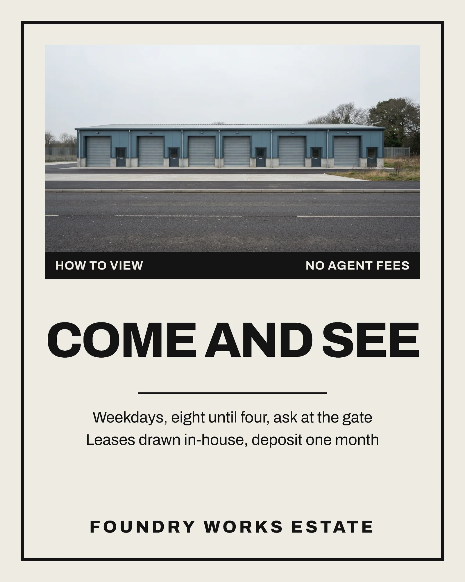 Workshop Units To Let Window Card Facebook Carousel — 5-panel Instagram carousel carousel template, page 5 of 5