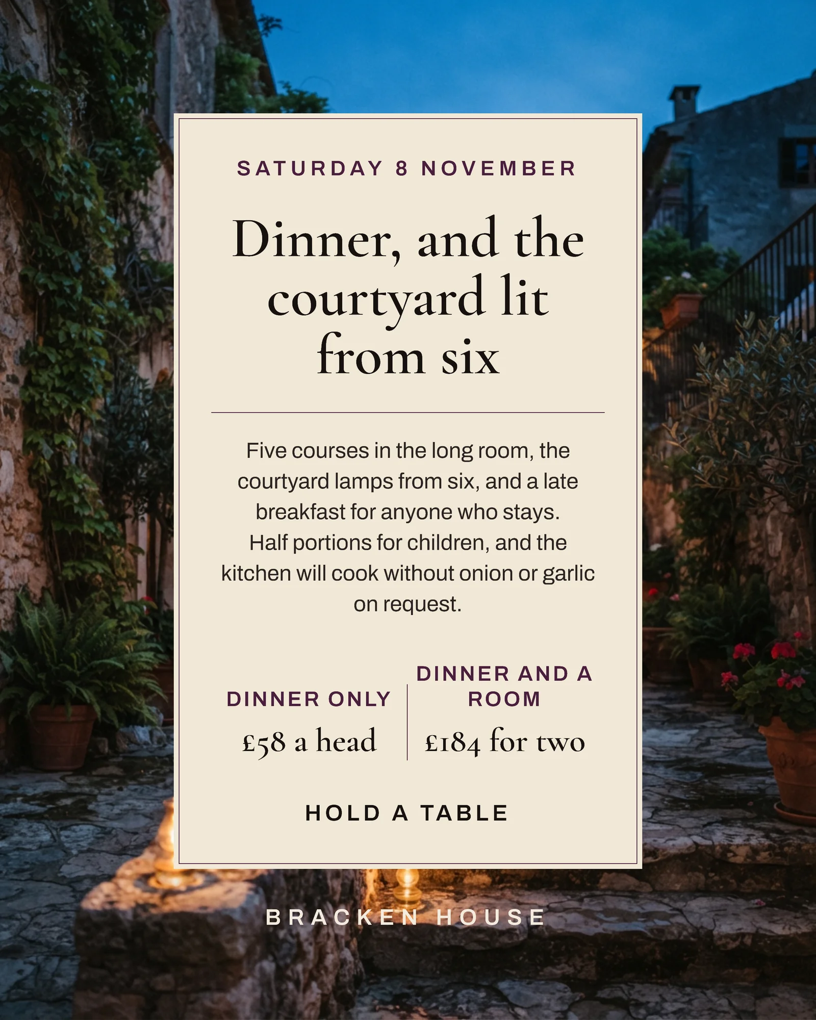 Hotel Diwali Dinner and Stay Facebook Ad — 4:5 Facebook ad template