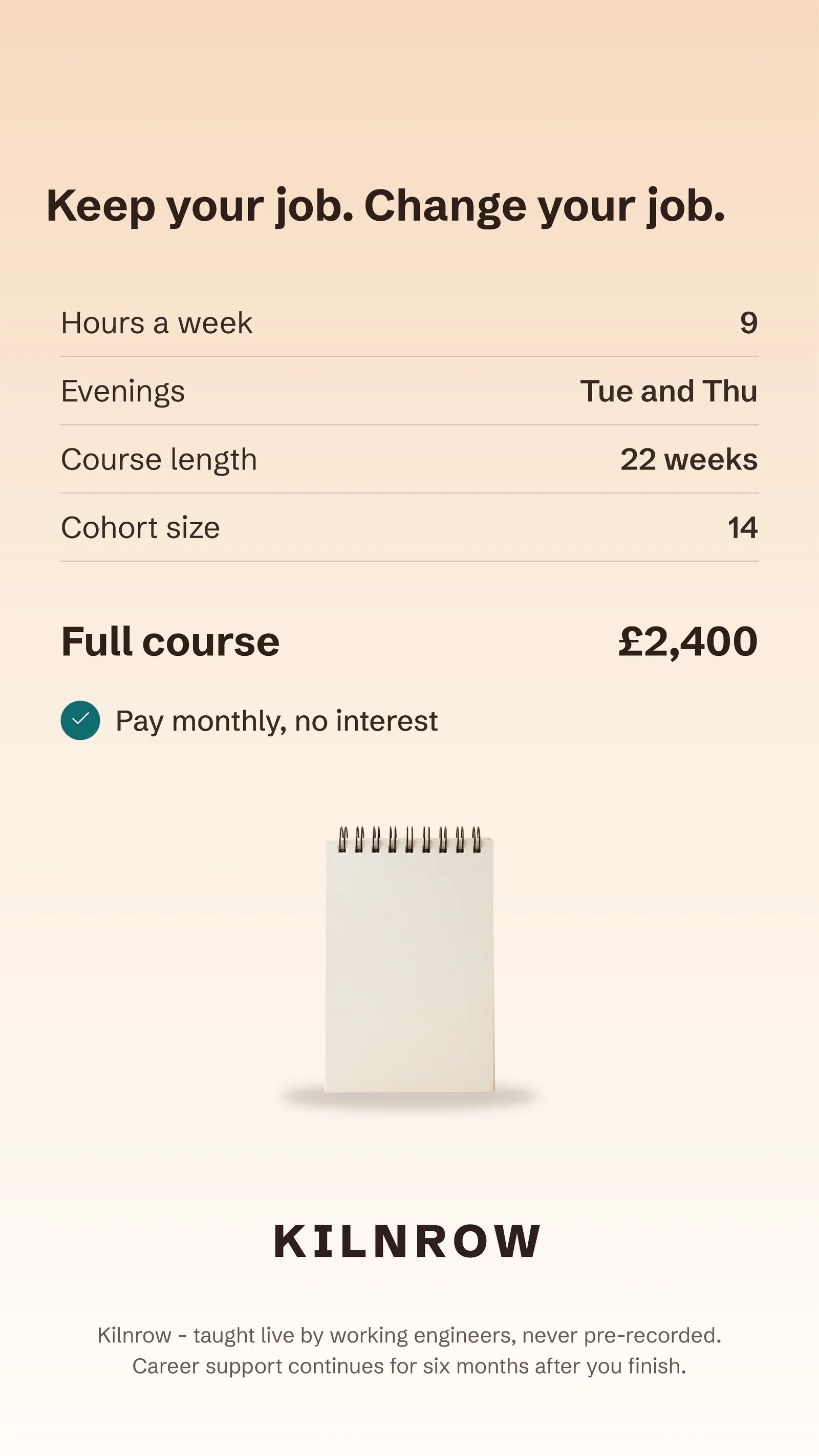 Course facts table — 9:16 Instagram ad template