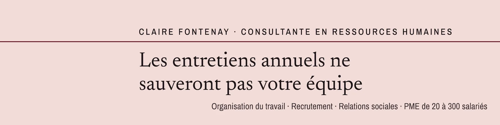 Rose Quiet Rule HR Consultant LinkedIn Banner French — 4:1 LinkedIn banner template