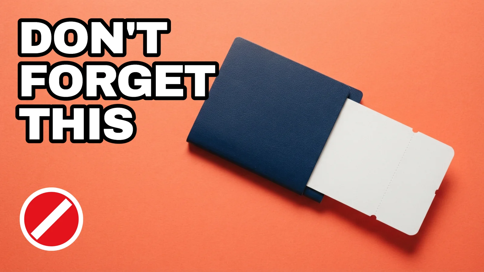 Travel Documents YouTube Thumbnail — 16:9 Youtube thumbnail template