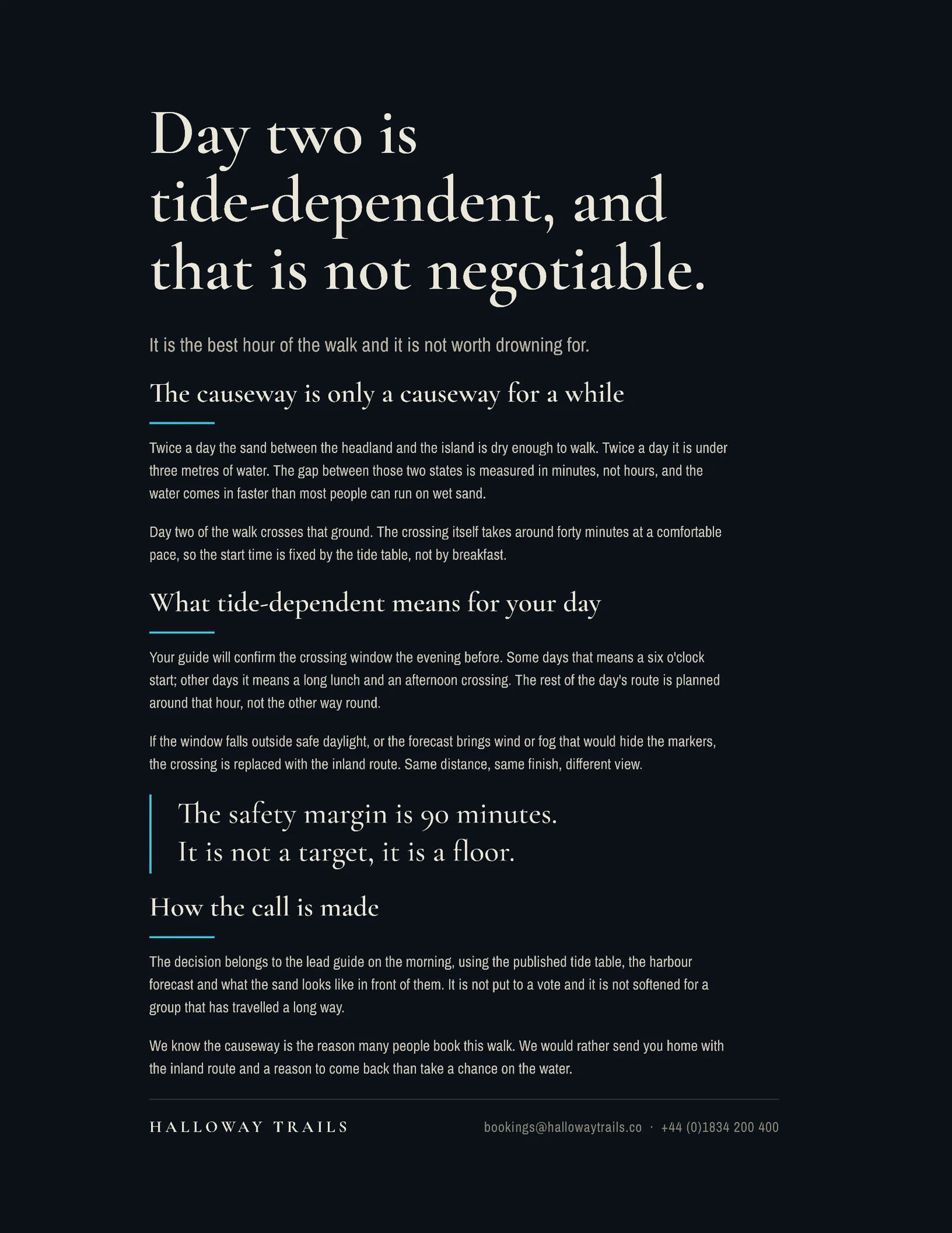 Tide Dependent Quote — 2-page Quote template, page 1 of 2