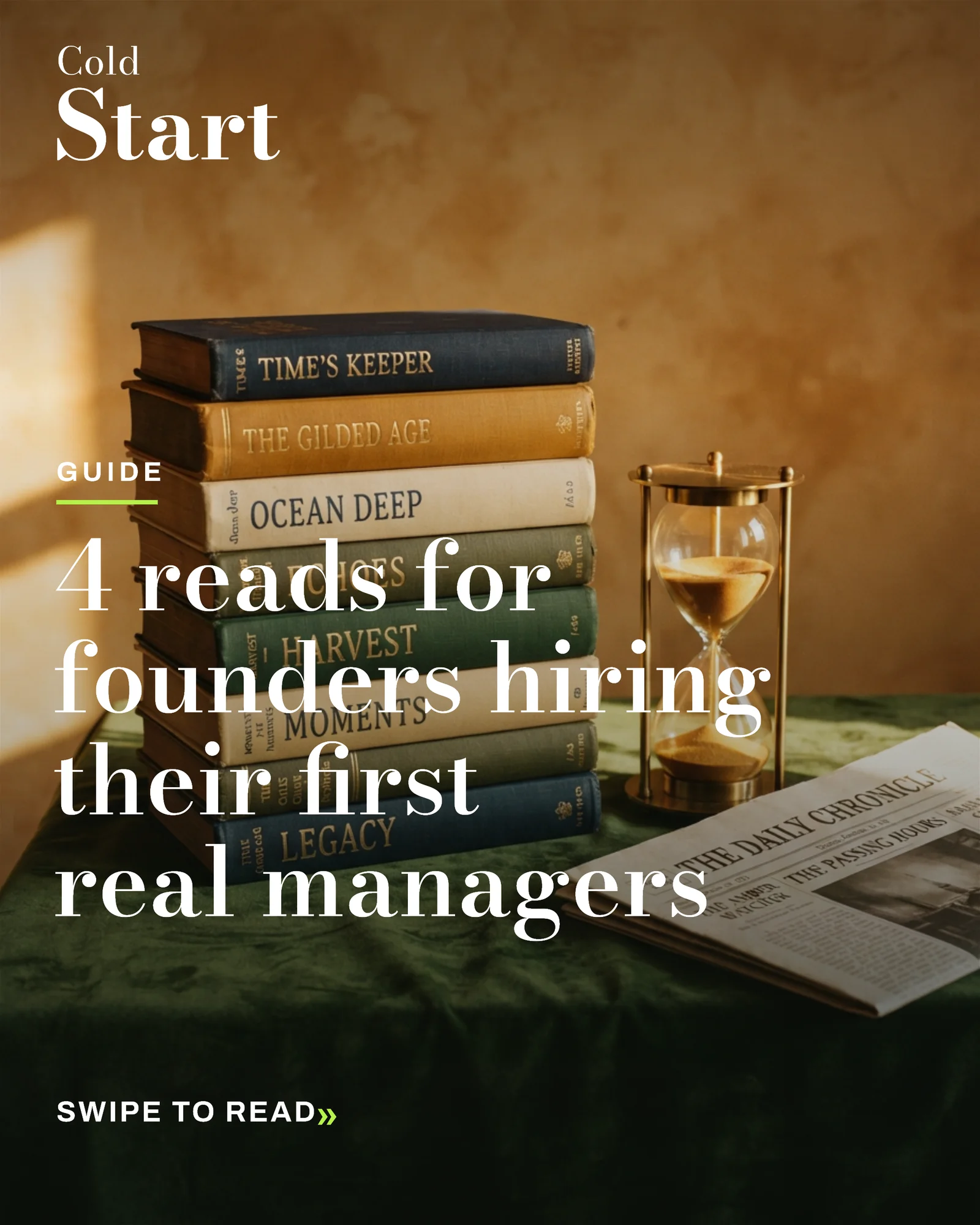 Magazine Guide Operator Reads Carousel — 5-panel Instagram carousel carousel template, page 1 of 5