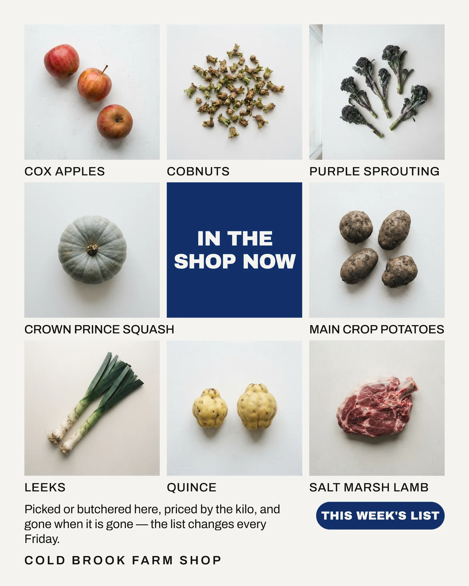 Farm Shop Nine Square Grid Instagram Ad — 4:5 Instagram ad template