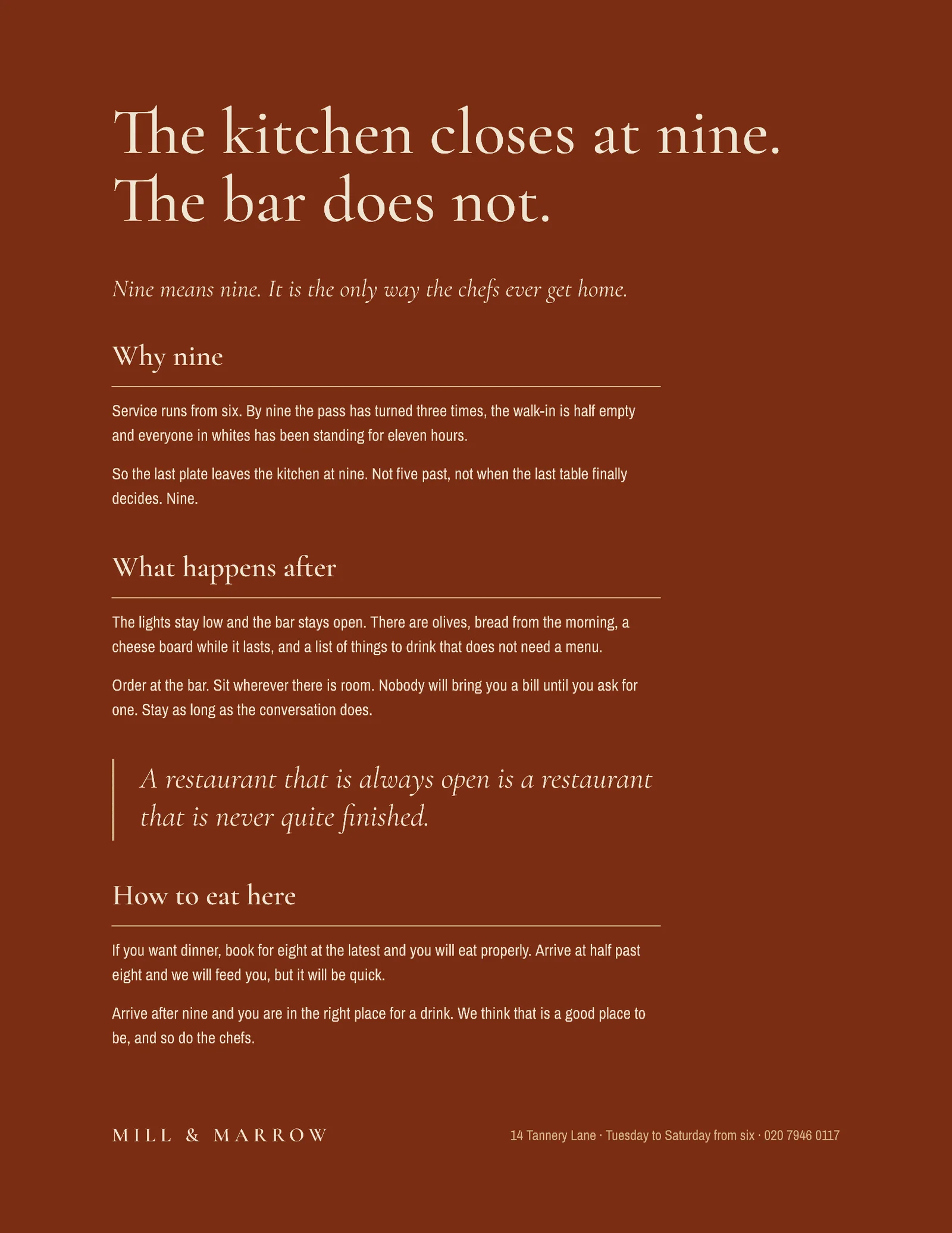 Kitchen Closes Rest Flyer — Letter Flyer template