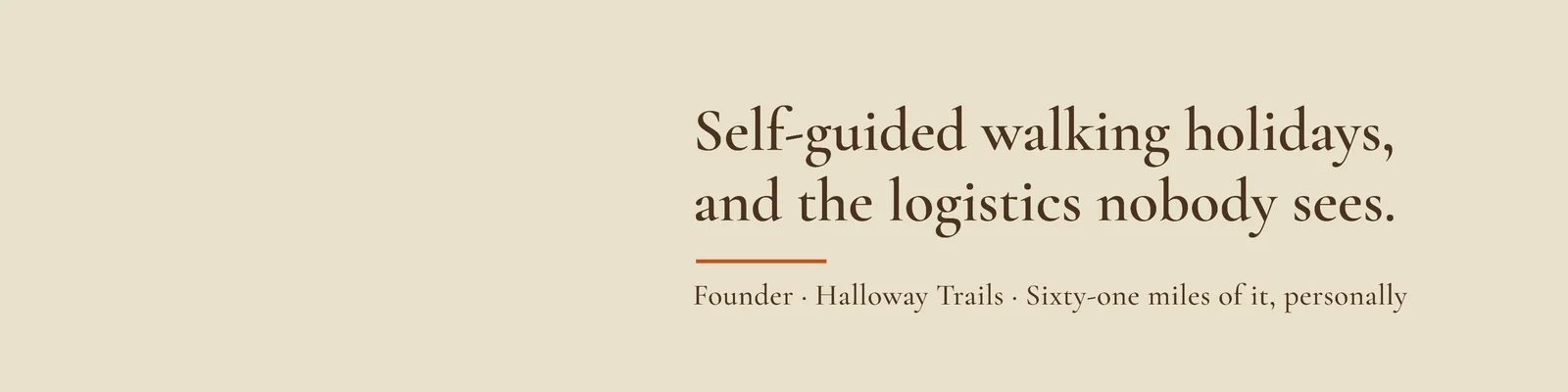 Walking Company Founder LinkedIn Banner — 4:1 LinkedIn banner template