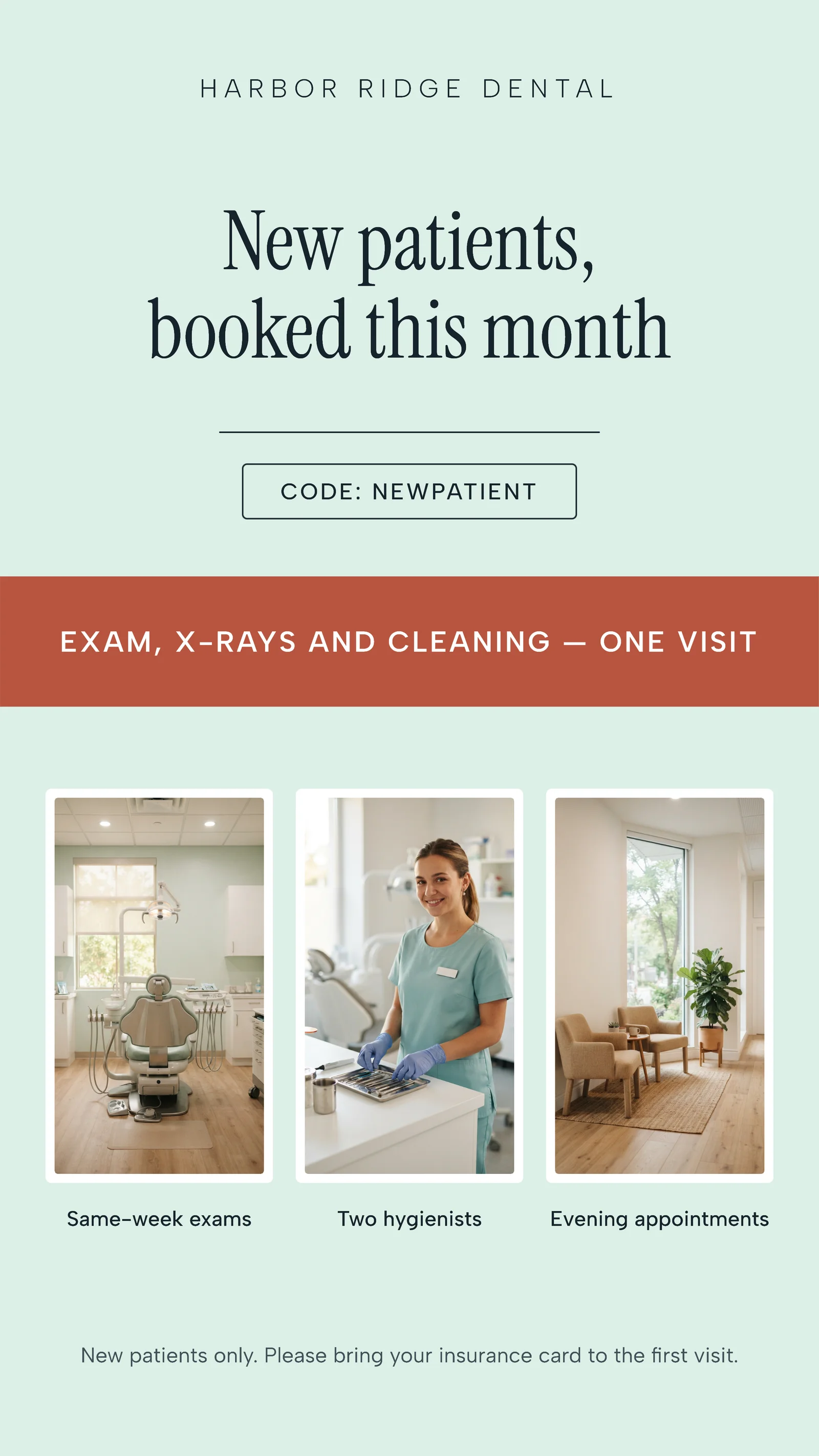 Dental Practice New Patient Offer — 9:16 Instagram ad template