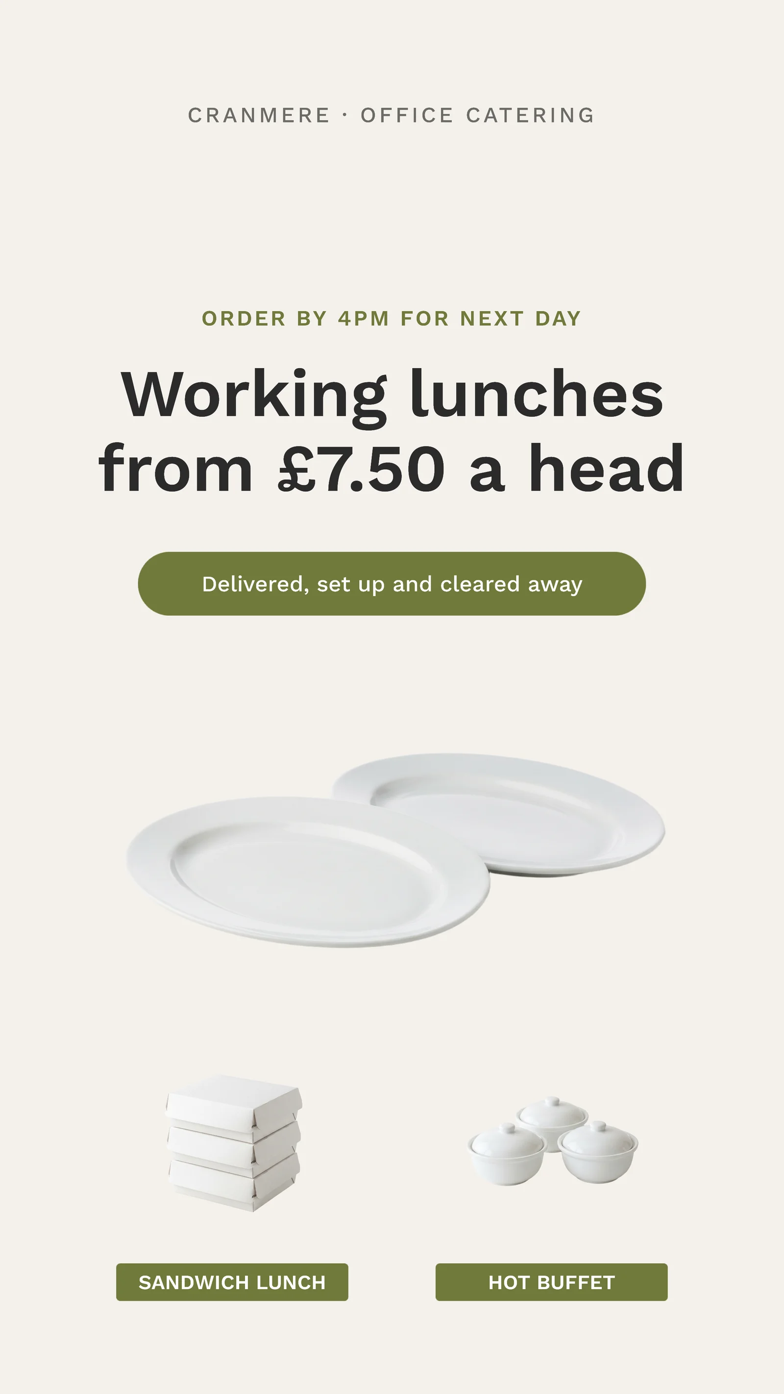 Plain daylight catering — 9:16 Instagram ad template