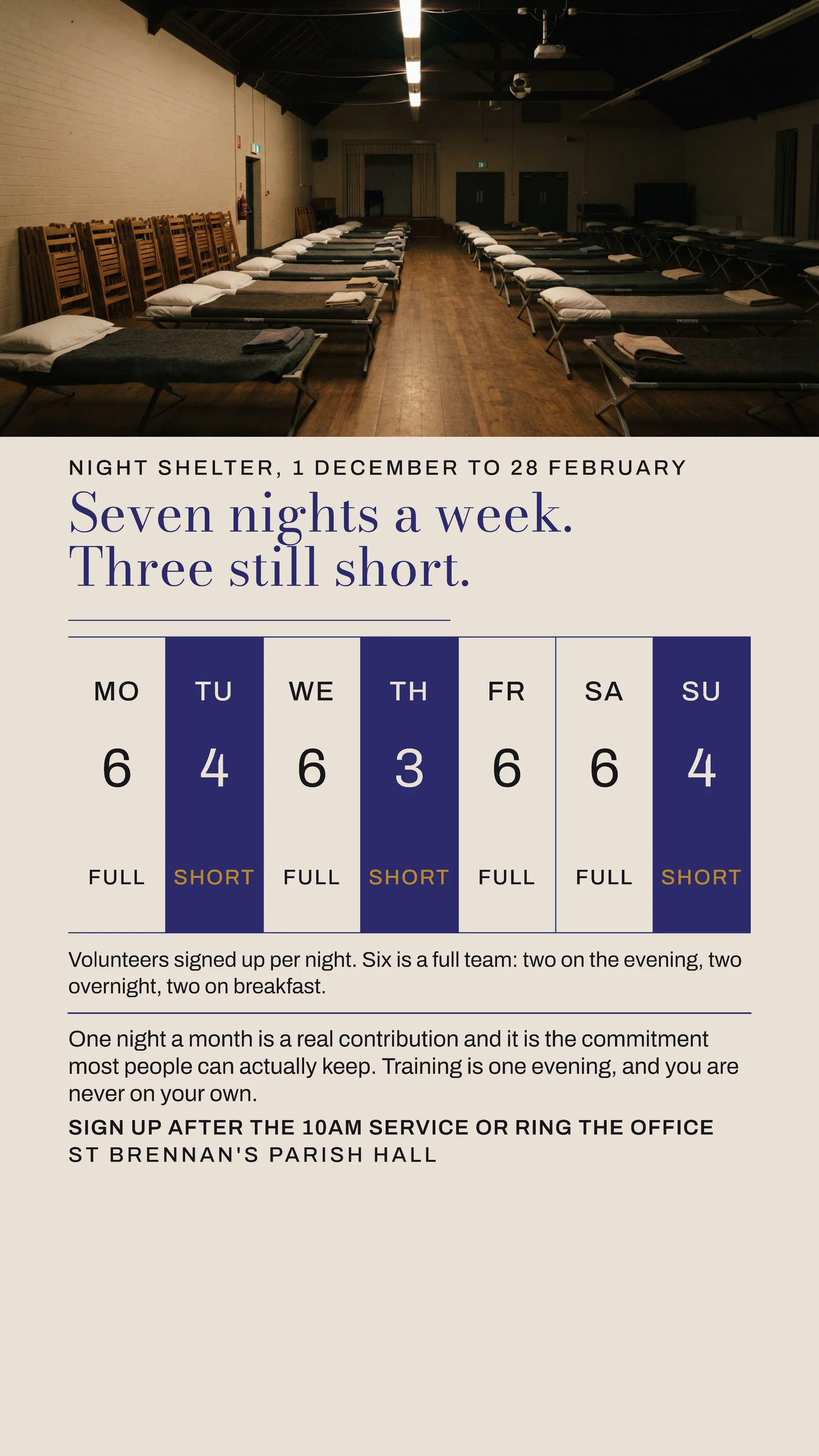 Stone Indigo Night Rota Grid Parish Hall Winter Shelter Facebook Story — 9:16 Facebook story template