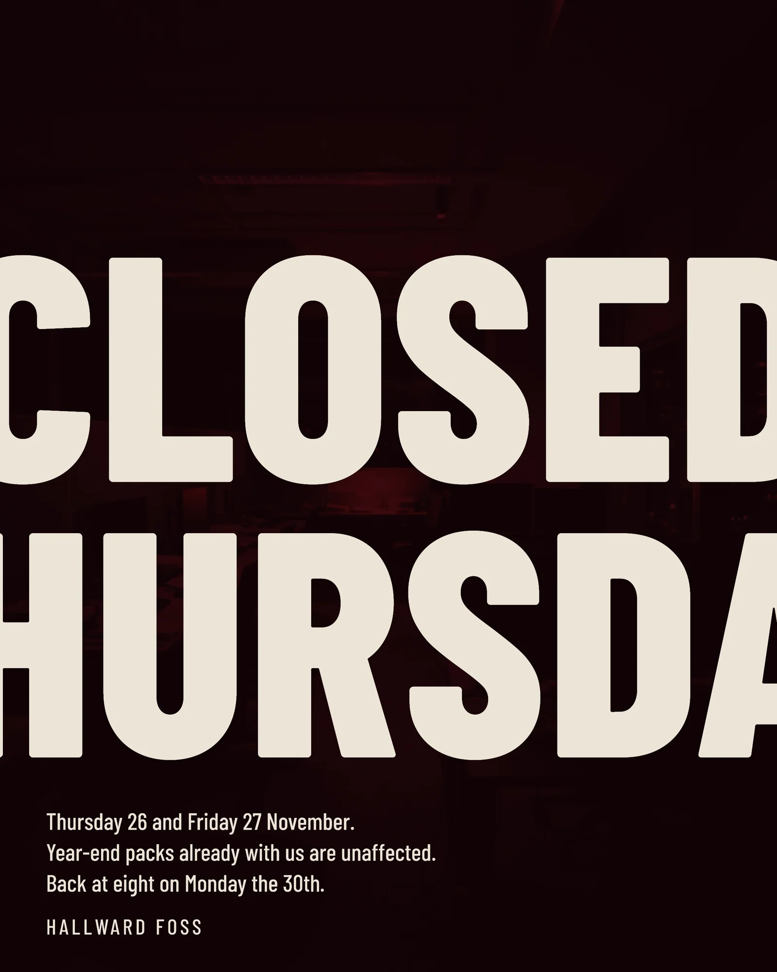 Accountants Thanksgiving Closed LinkedIn Post — 4:5 LinkedIn post template