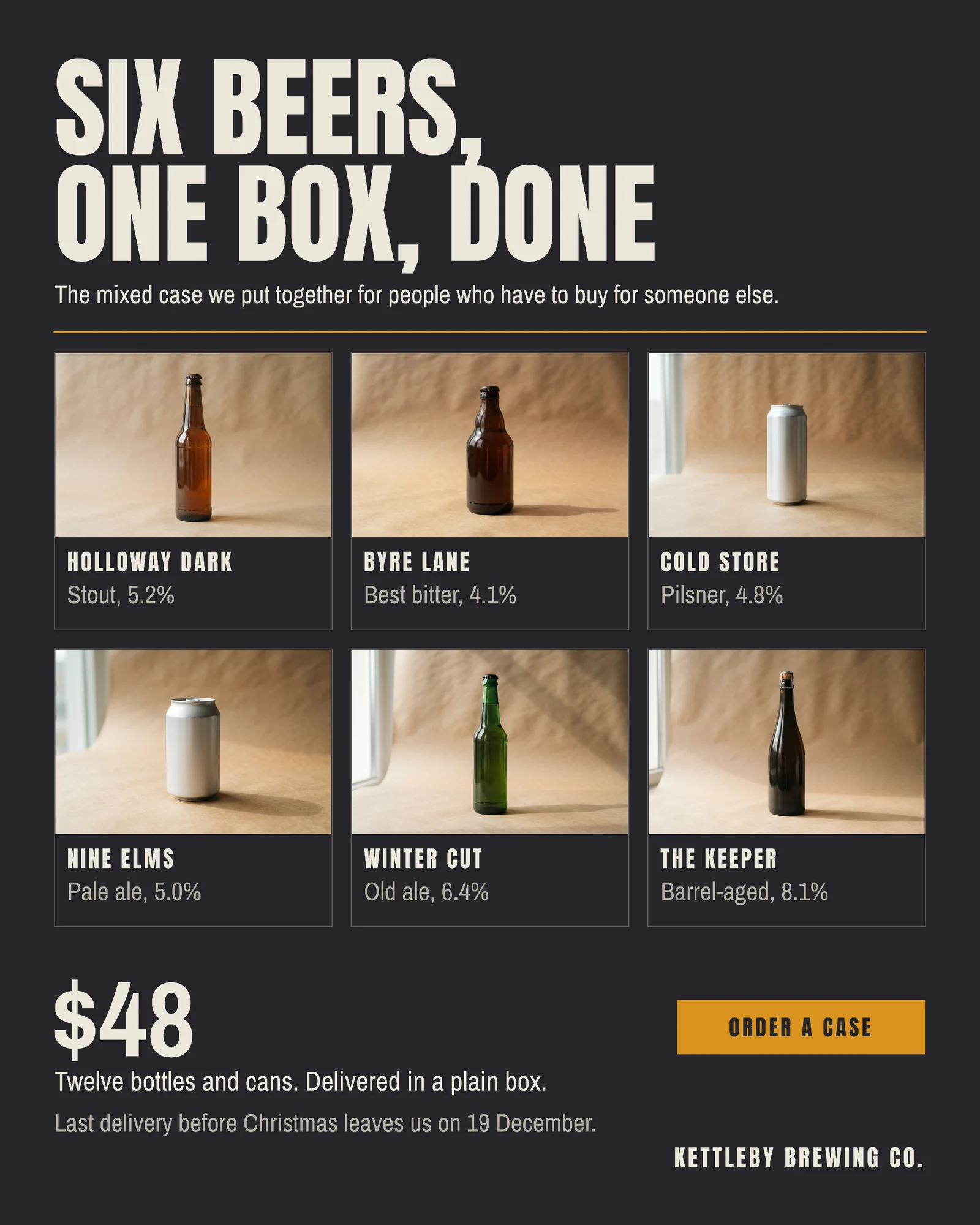 Brewery Christmas Mixed Case Instagram Ad — 4:5 Instagram ad template