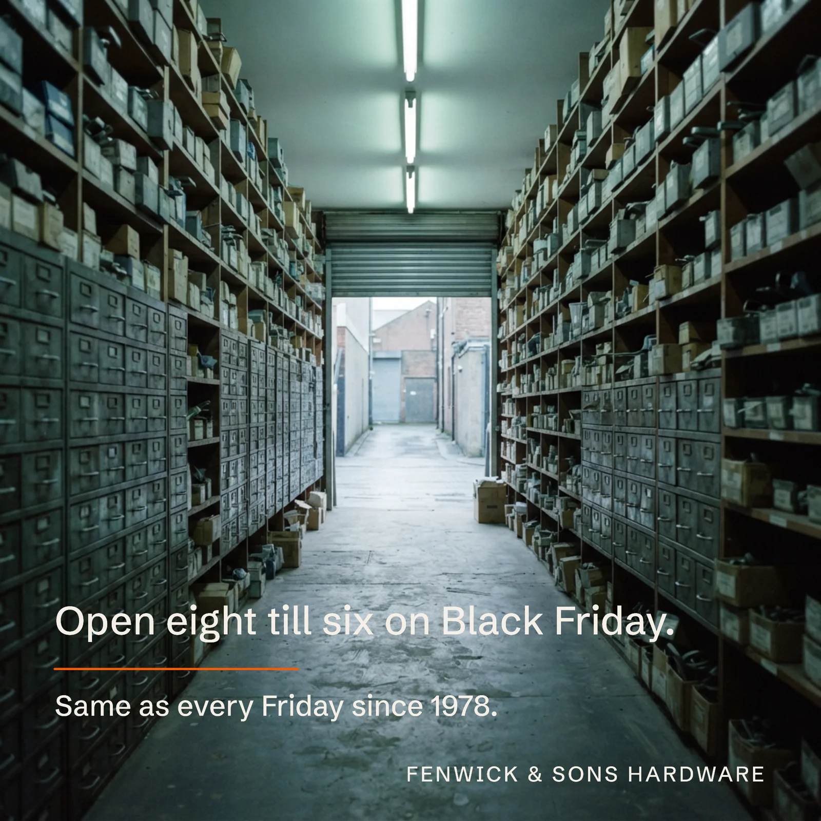 Hardware Store Black Friday Hours Facebook Post — 1:1 Facebook post template