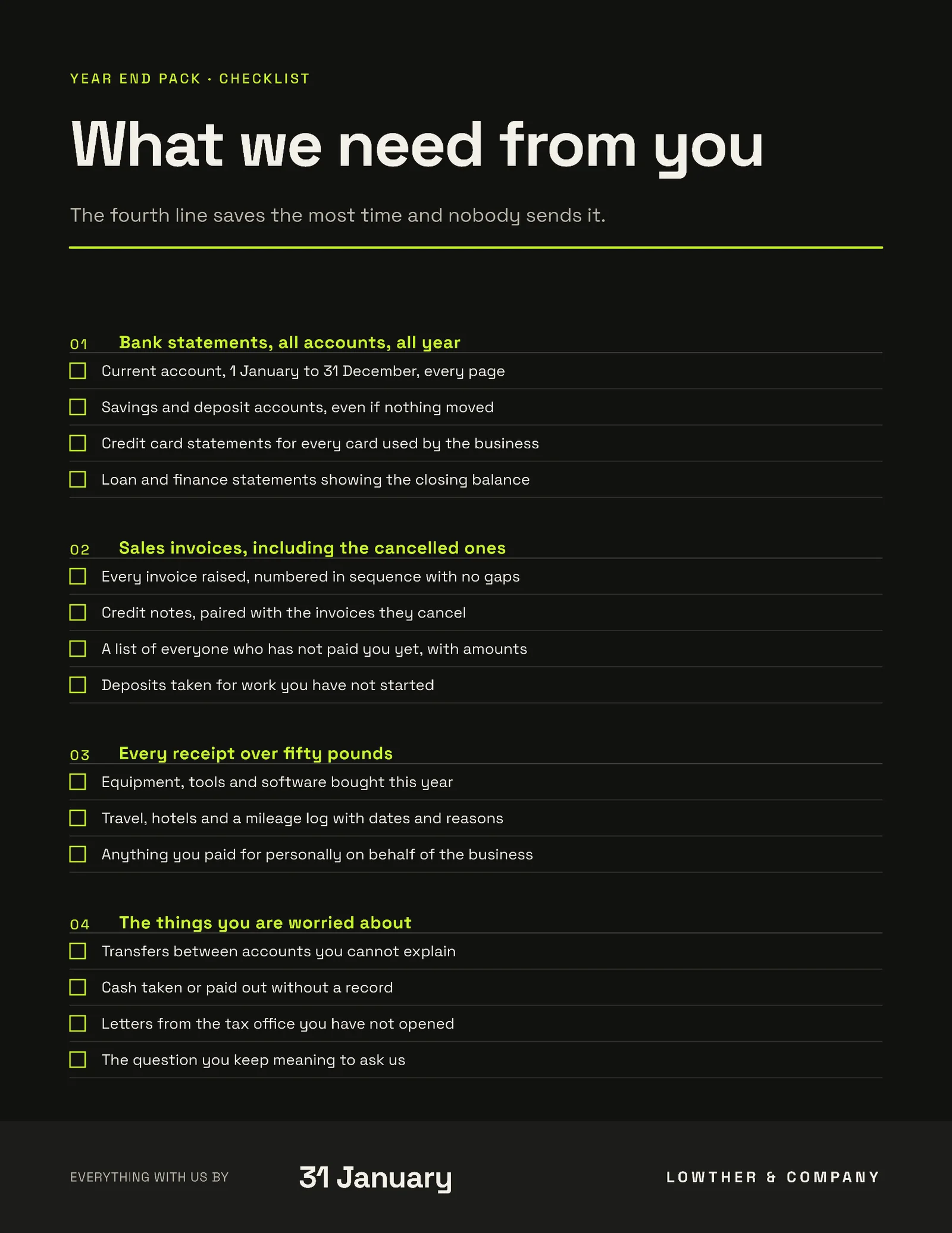 Year End Pack Proposal — 2-page Proposal template, page 1 of 2