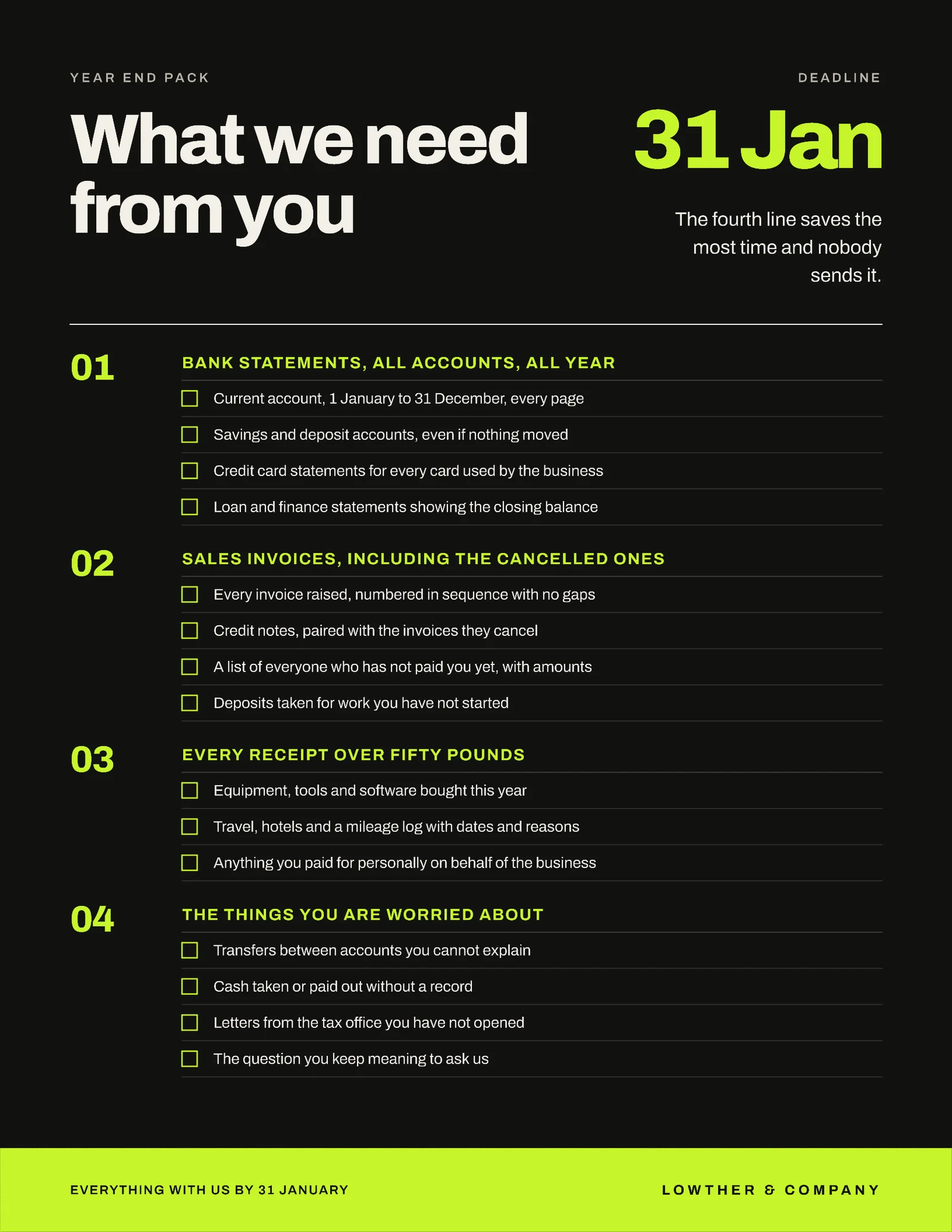 Year End Pack Proposal — 2-page Proposal template, page 2 of 2