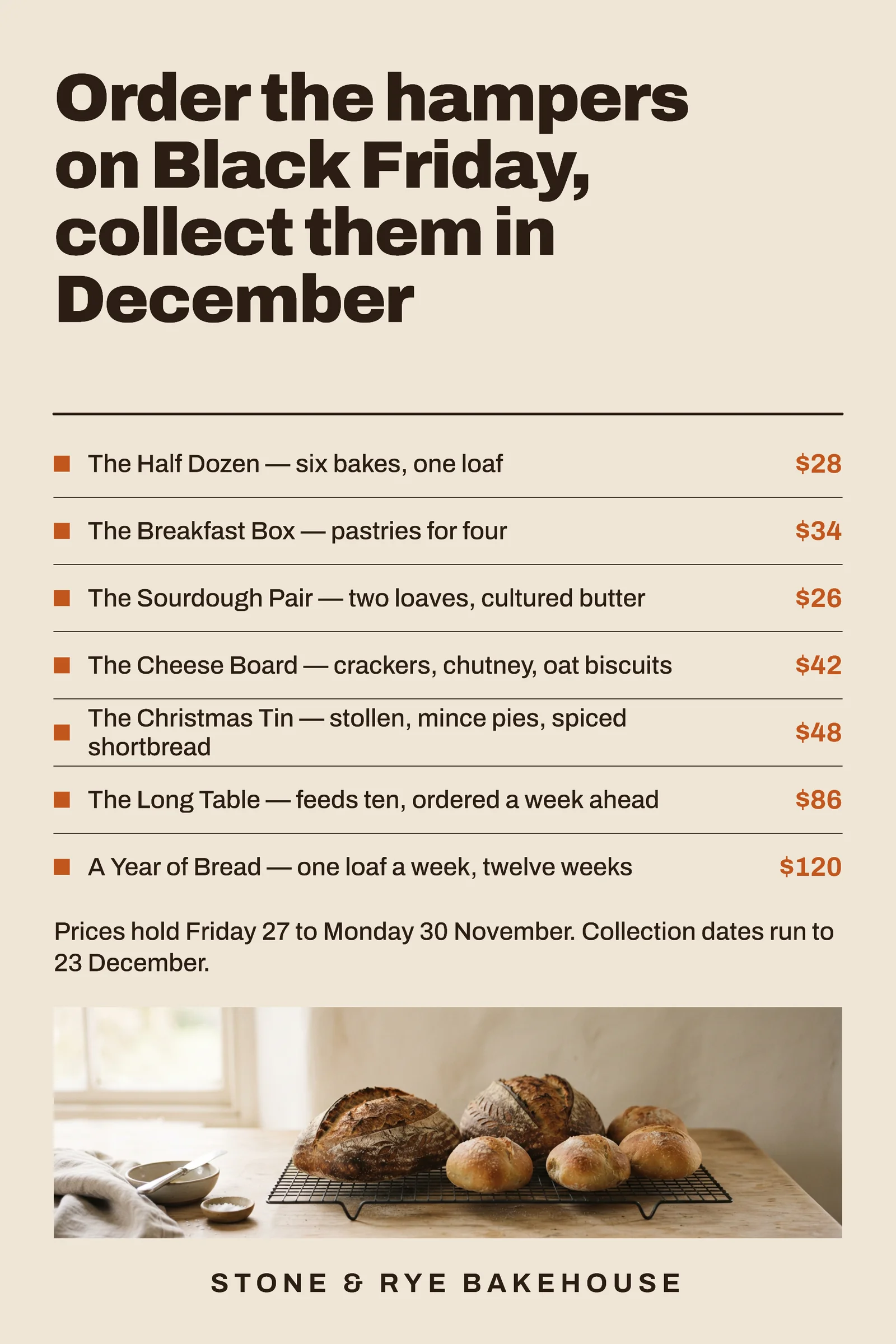 Bakery Black Friday Hampers Pinterest Pin — 2:3 Pinterest pin template